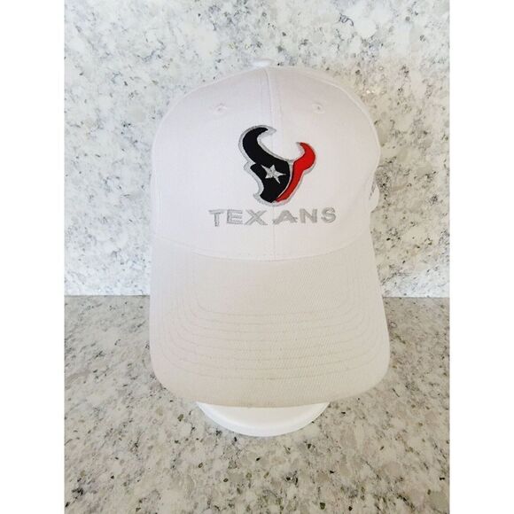 Houston Texans White Cap Hat‎ Size Adjustable Needs Cleaning - Picture 1 of 10